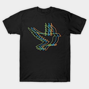 Pigeon Outline Design for Pigeon Lovers T-Shirt